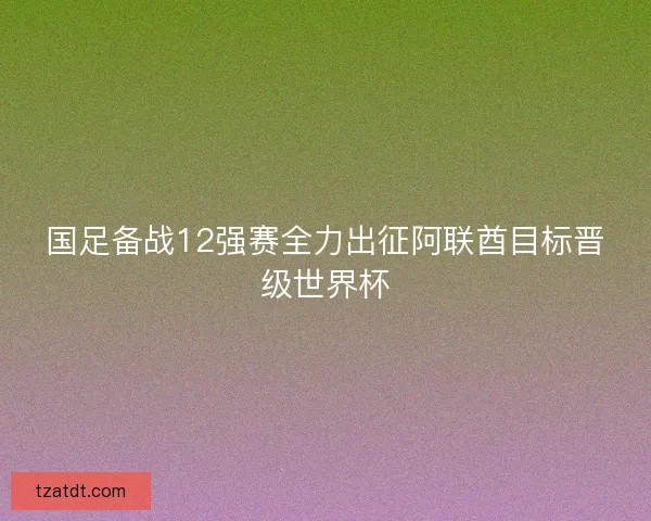 国足备战12强赛全力出征阿联酋目标晋级世界杯